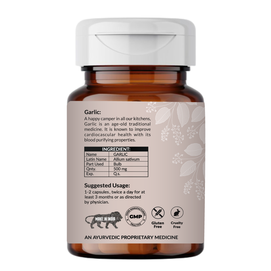 Organic Garlic Capsule | Ayurvedic | 60 Capsules - Image 2