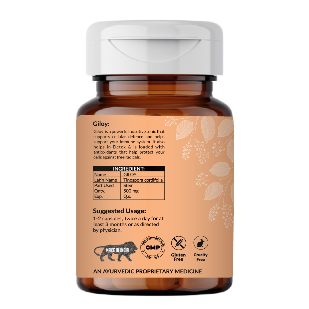 Organic Giloy Capsule | Ayurvedic | 60 Capsules - Image 2